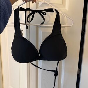 Black Halter Bikini Top
